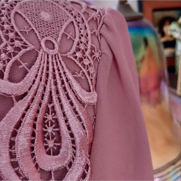 NWT Jessica McClintock Chiffon Formal Maxi Dress Size 8 Valentines Day - Picture 14 of 14